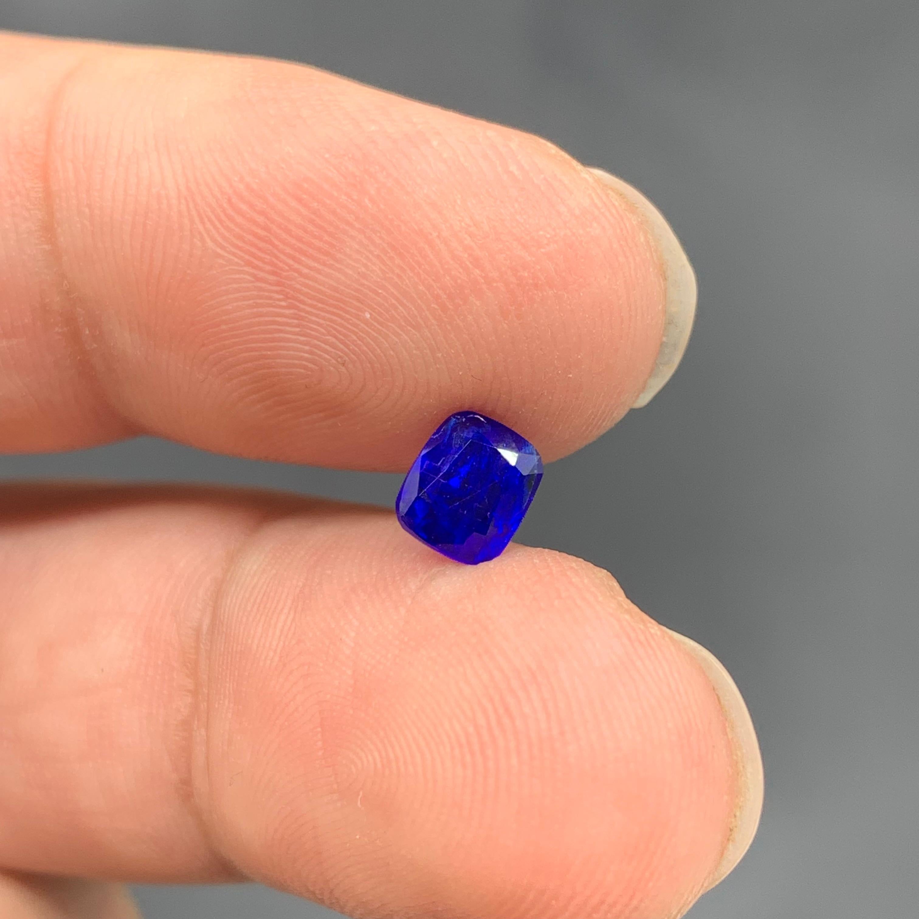 World Rarest 0.55 Carats Natural Loose Blue Haüyne / Haüynite Colour Change Gem For Sale 4