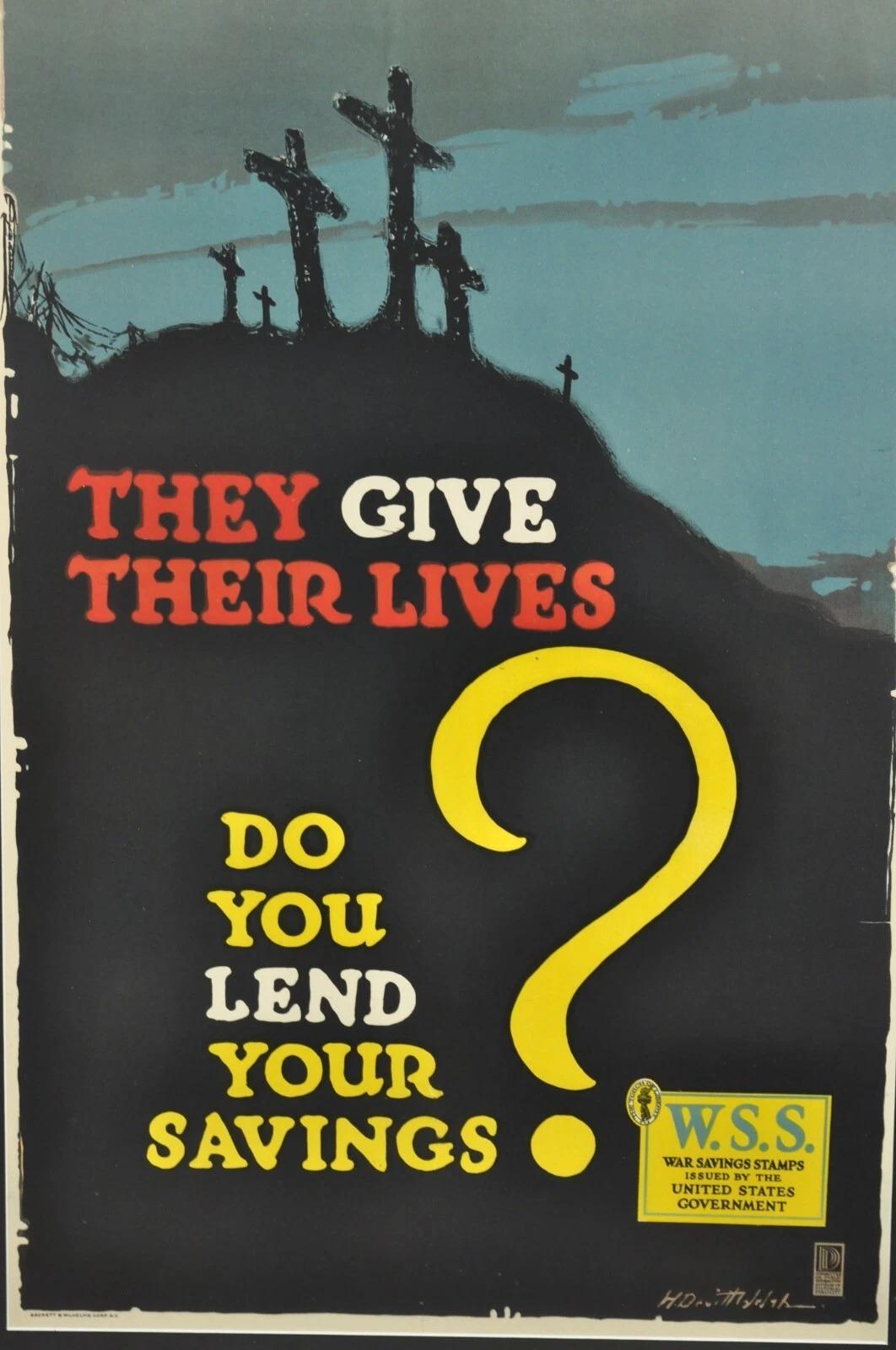 Art Déco Poster incorniciato della Prima Guerra Mondiale 