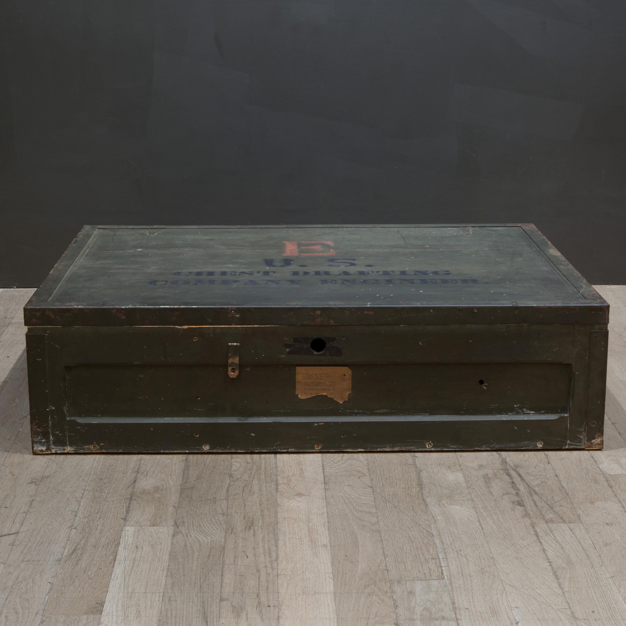 Baúl militar de la 2ª Guerra Mundial, c.1940 en Bueno estado para la venta en San Francisco, CA