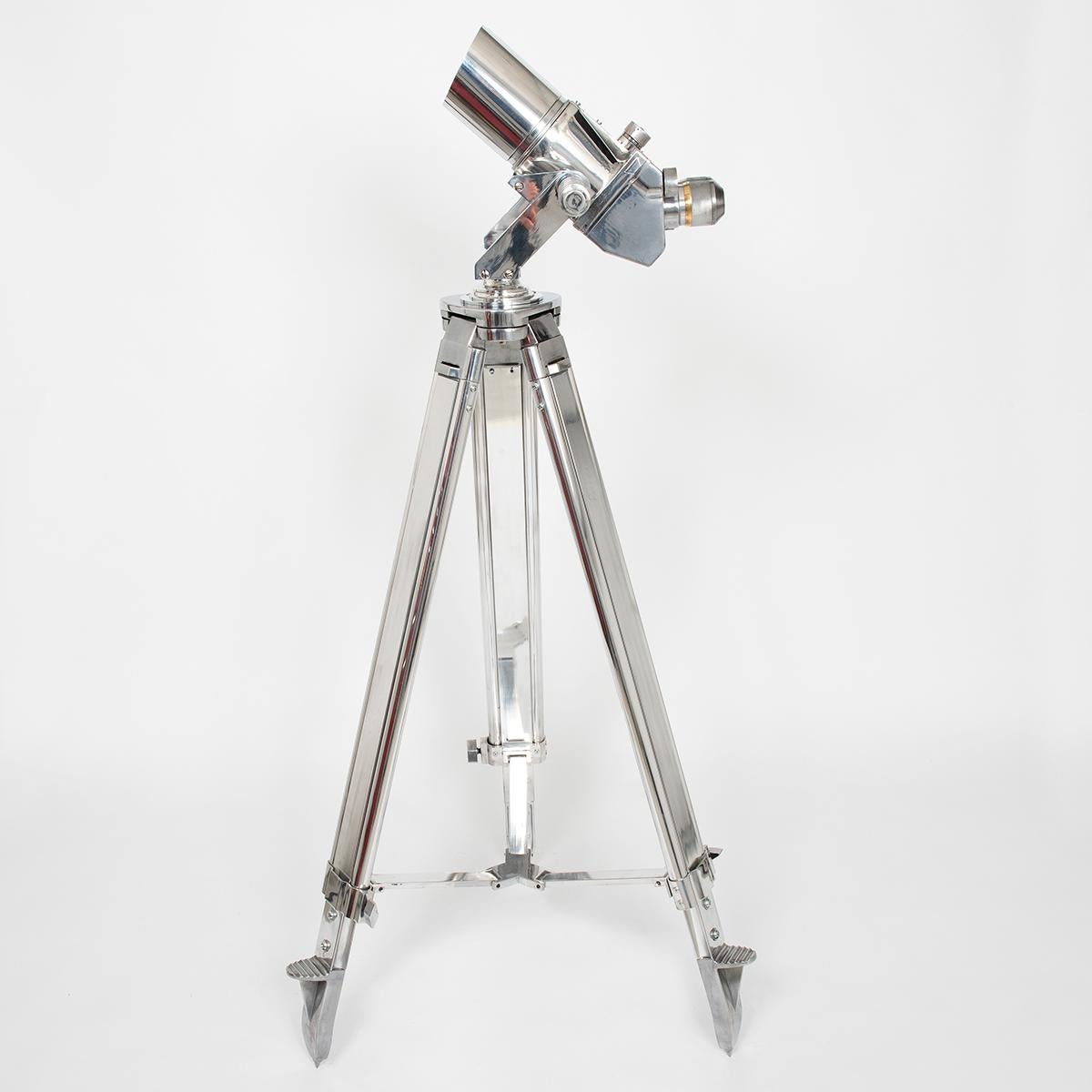 Mid-20th Century World War 2 German Ernest Leitz Binoculars, 10 x 80, Superb Optics, Polished....