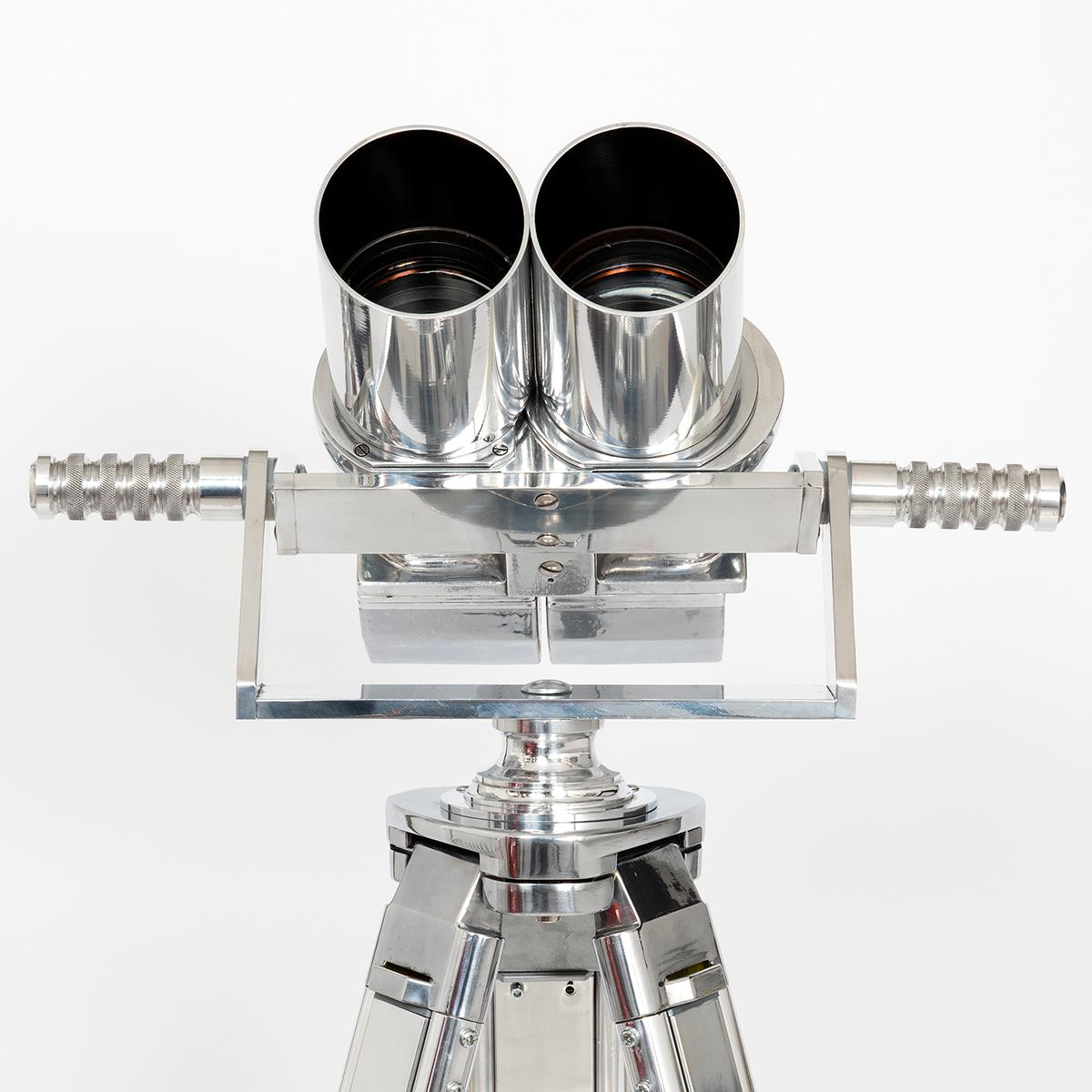 World War 2 German Ernest Leitz Binoculars, 10 x 80, Superb Optics, Polished.... 3