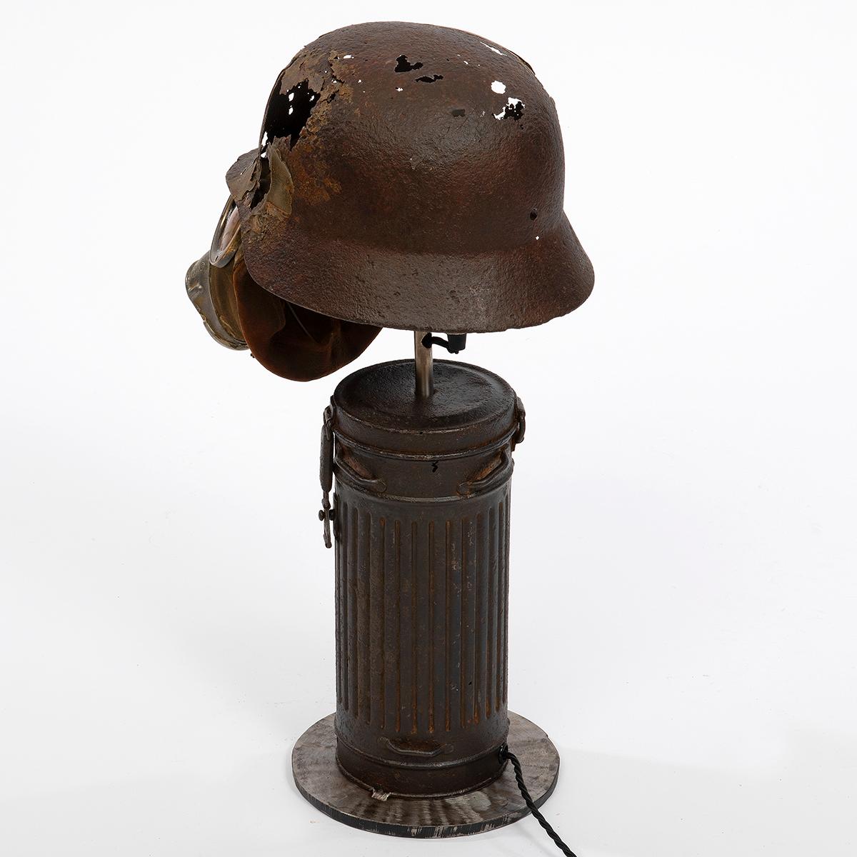 Mid-20th Century World War 2 Table Lamp 'Stalingrad', Flame Effect Light, 1942. For Sale