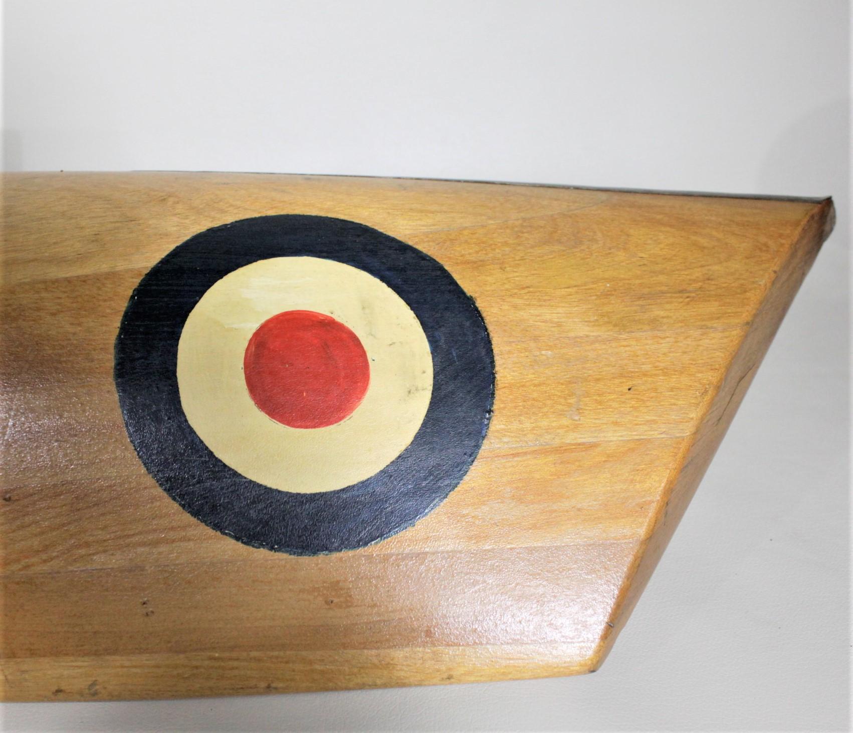 World War 2 / WWII Era Wooden Airplane Propeller Folk Art Mantel Clock For Sale 3