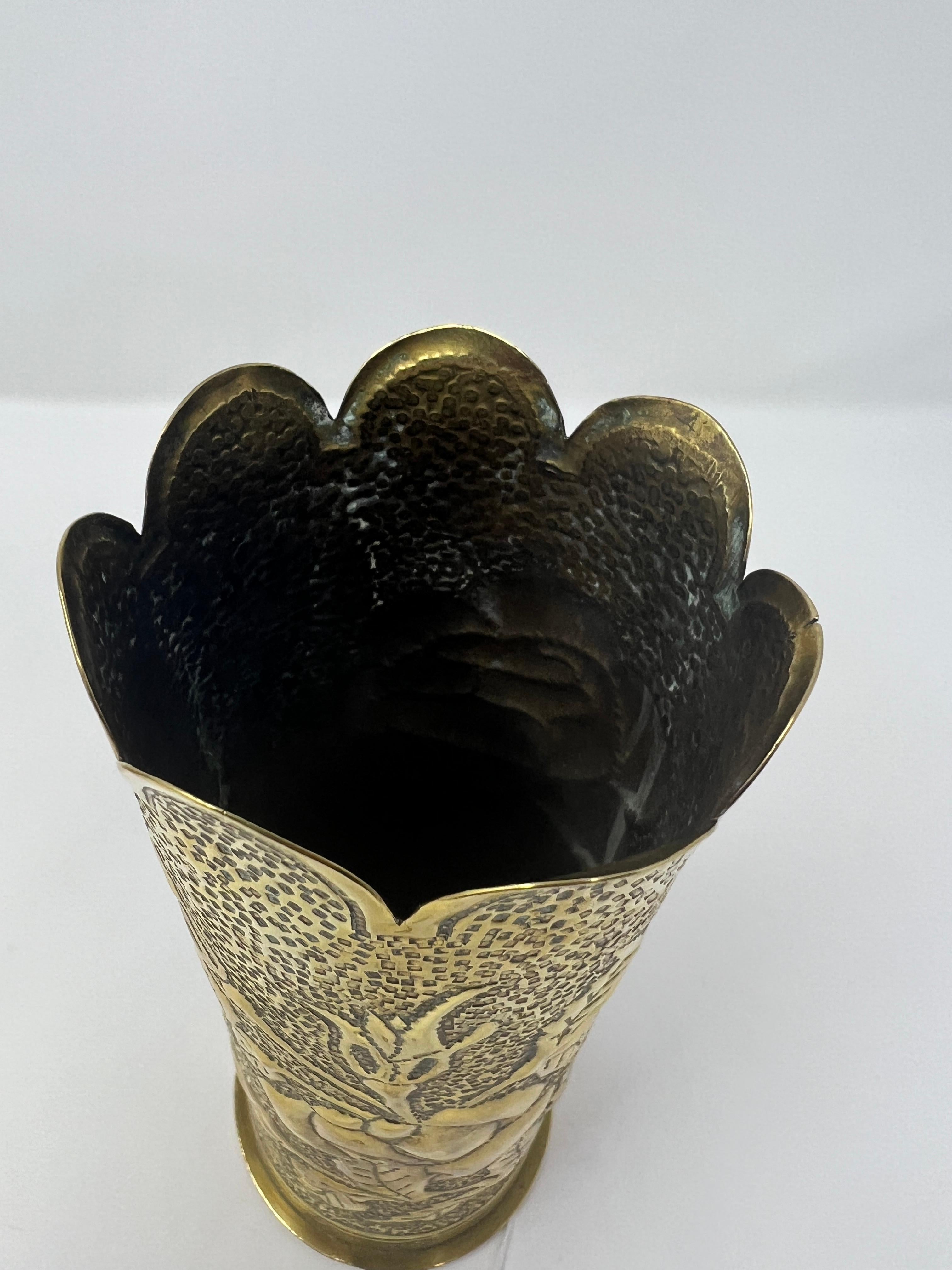 World War I Artillery Shell Vase  In Good Condition For Sale In New Orleans, LA