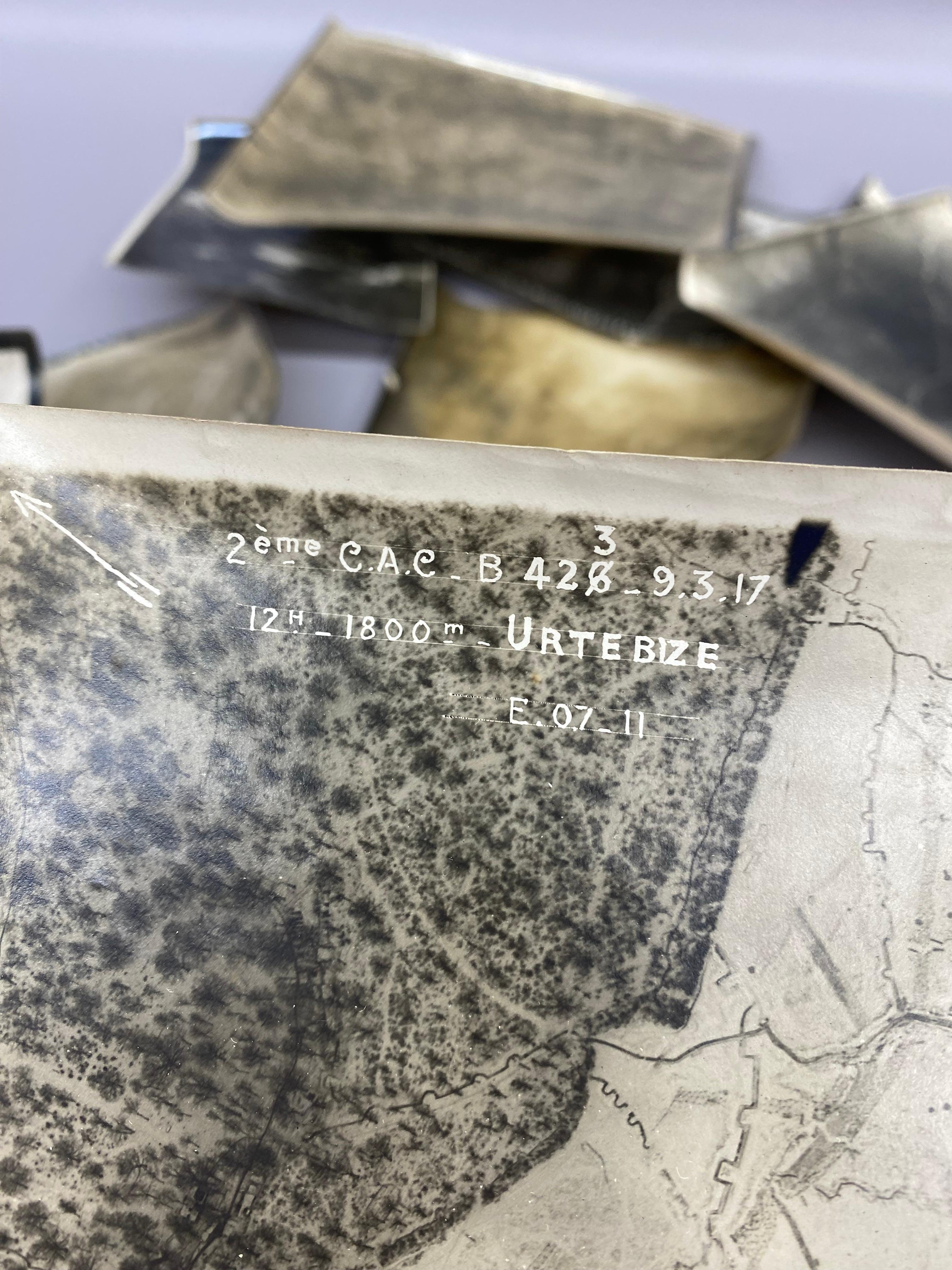World War I Black and White Aerial Reconnaissance Photos France 4