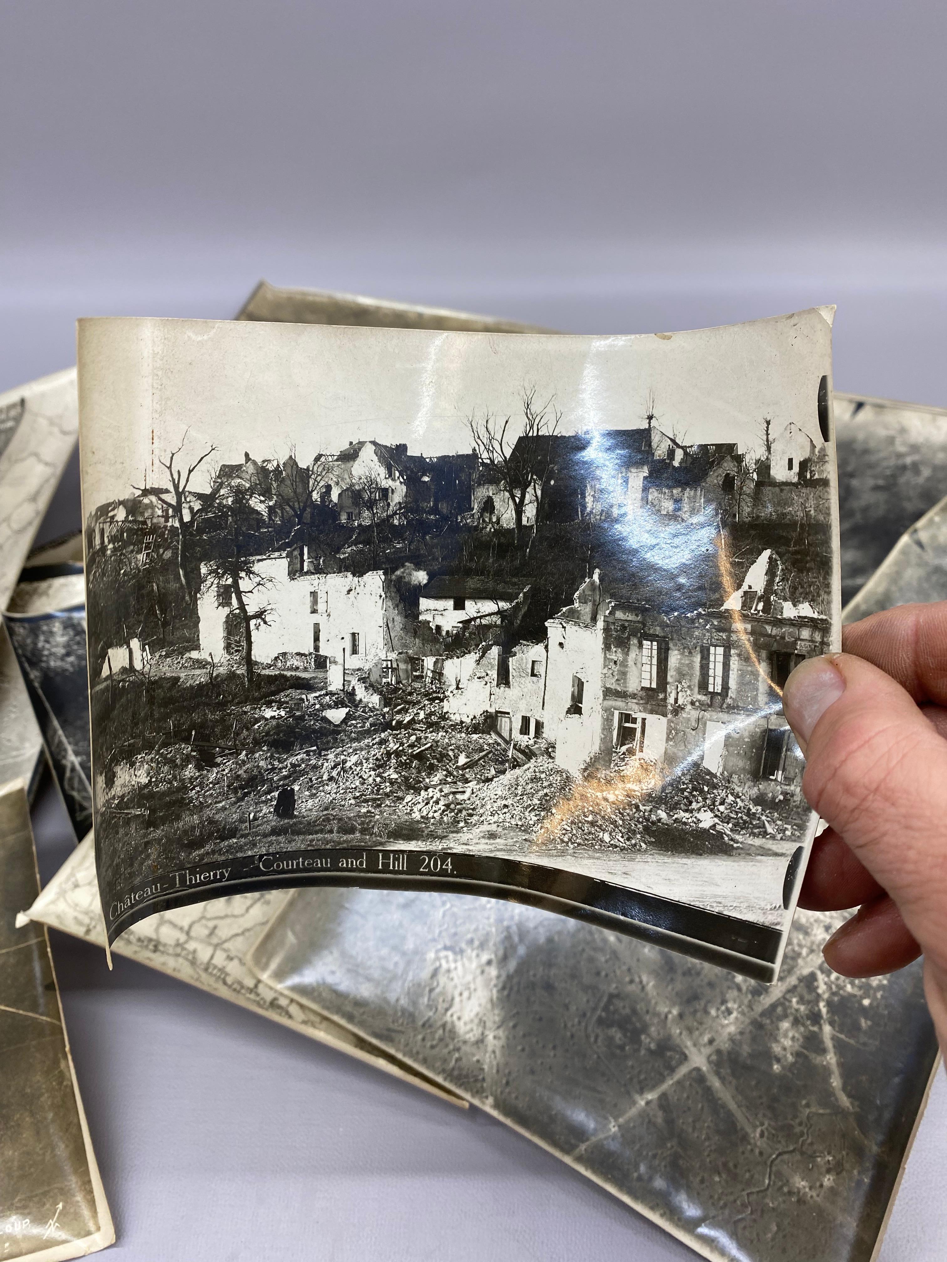 World War I Black and White Aerial Reconnaissance Photos France 6