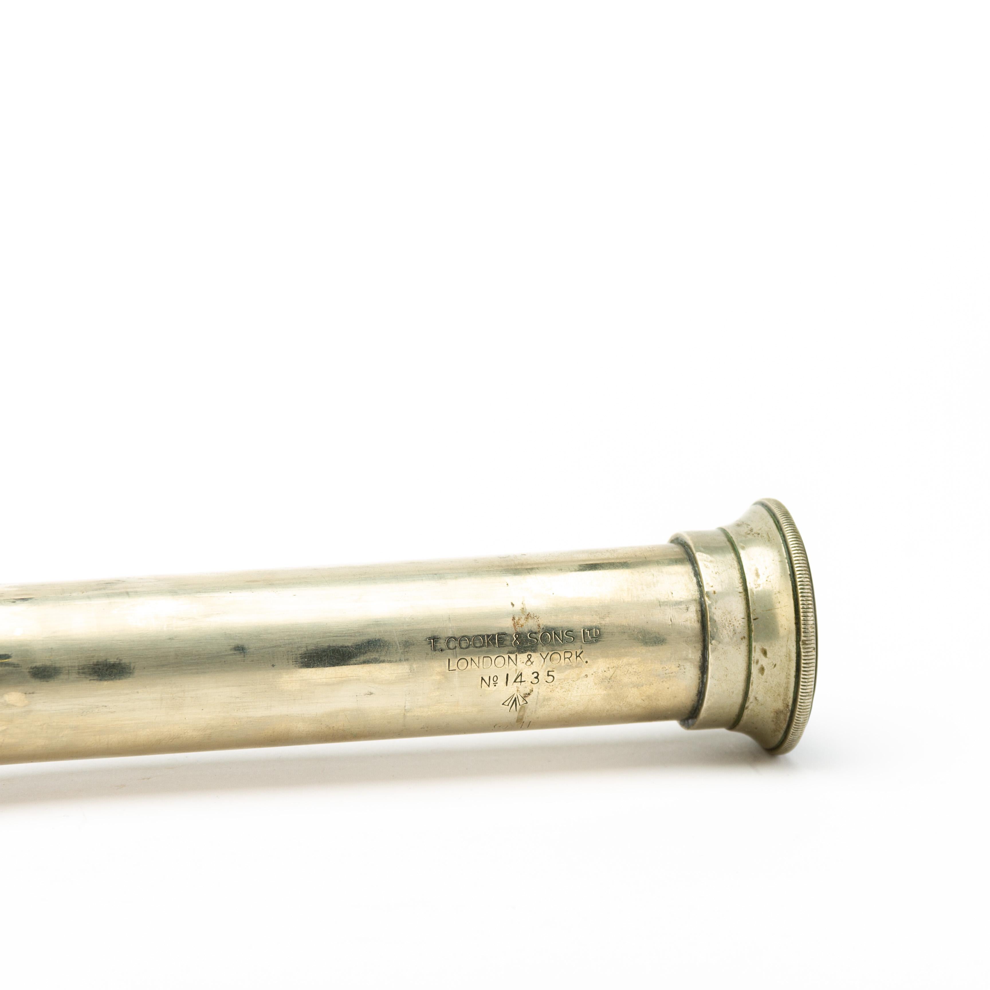 20th Century World War I Military Naval Telescope by T. Cooke & Sons No.1435 For Sale