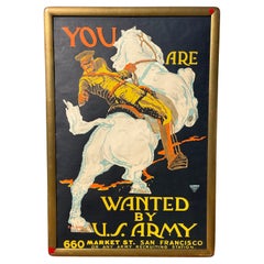 World War I WWI Recruitment Poster, General Pershing “You Are Wanted by US Army”