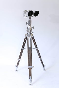 World War II German Emil Busch Binoculars on Telescopic Stand