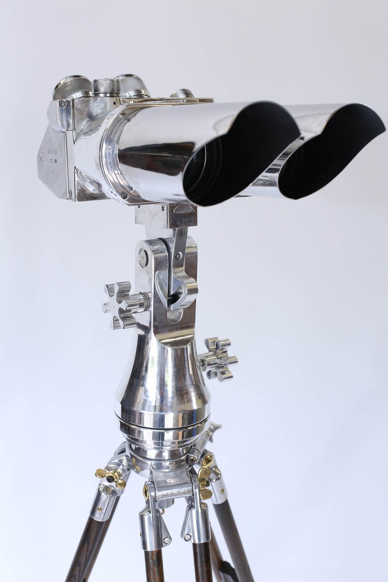 World War II German Emil Busch Binoculars on Telescopic Stand at 1stdibs