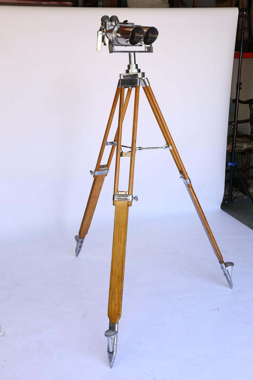 World War II German Emil Busch Binoculars on Telescopic Stand 3