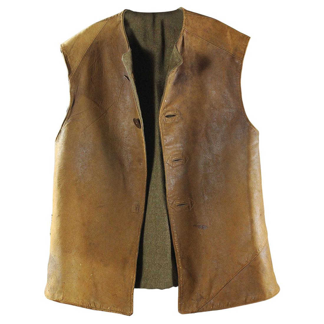 World War II Leather Jerkin No. 2, 20th Century For Sale
