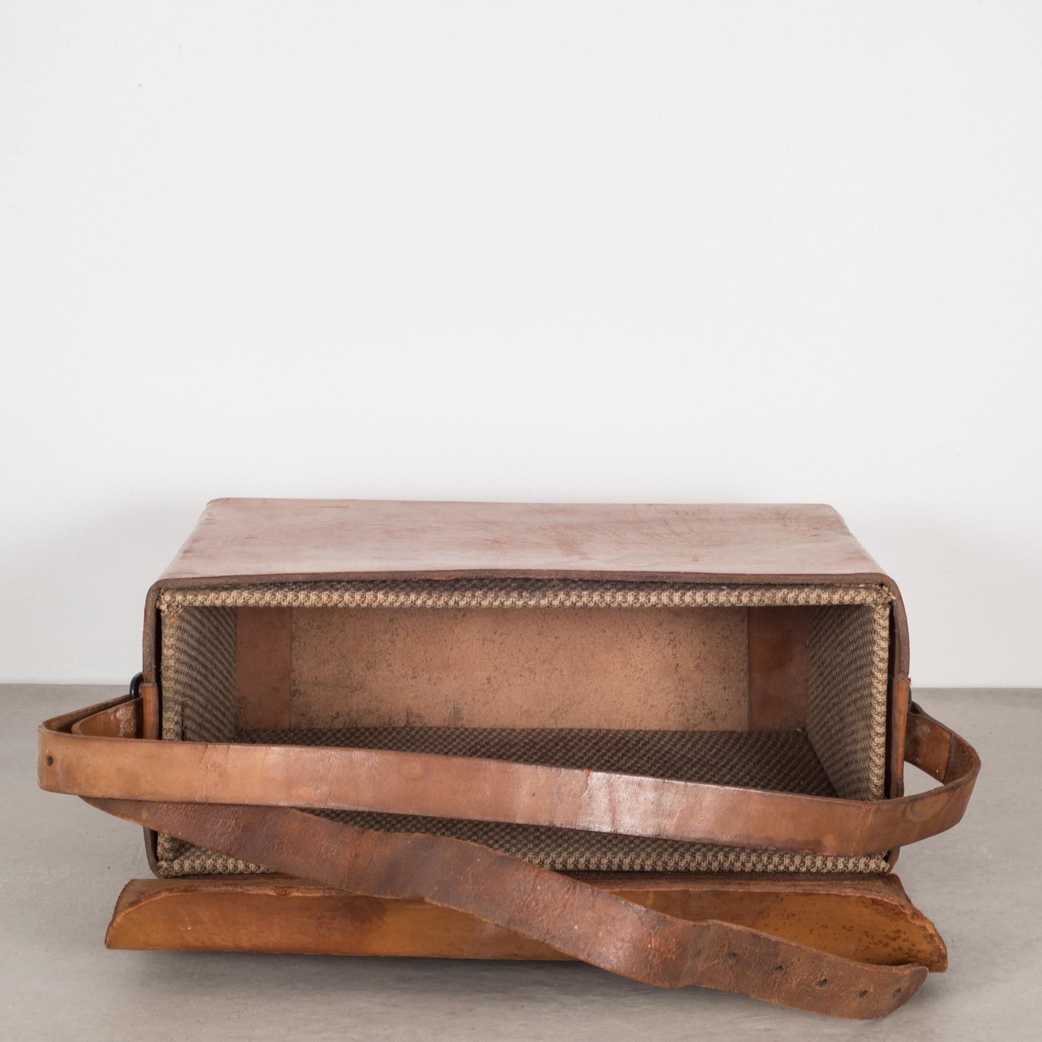 World War ll Era Leather Carrying Case, circa 1940 1