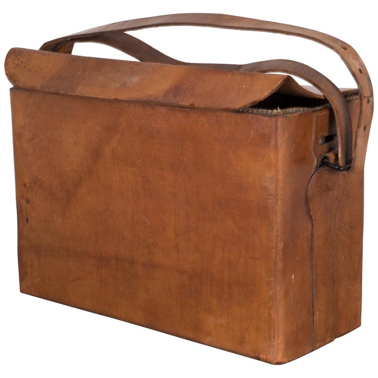 World War ll Era Leather Carrying Case, circa 1940 For Sale at 1stDibs
