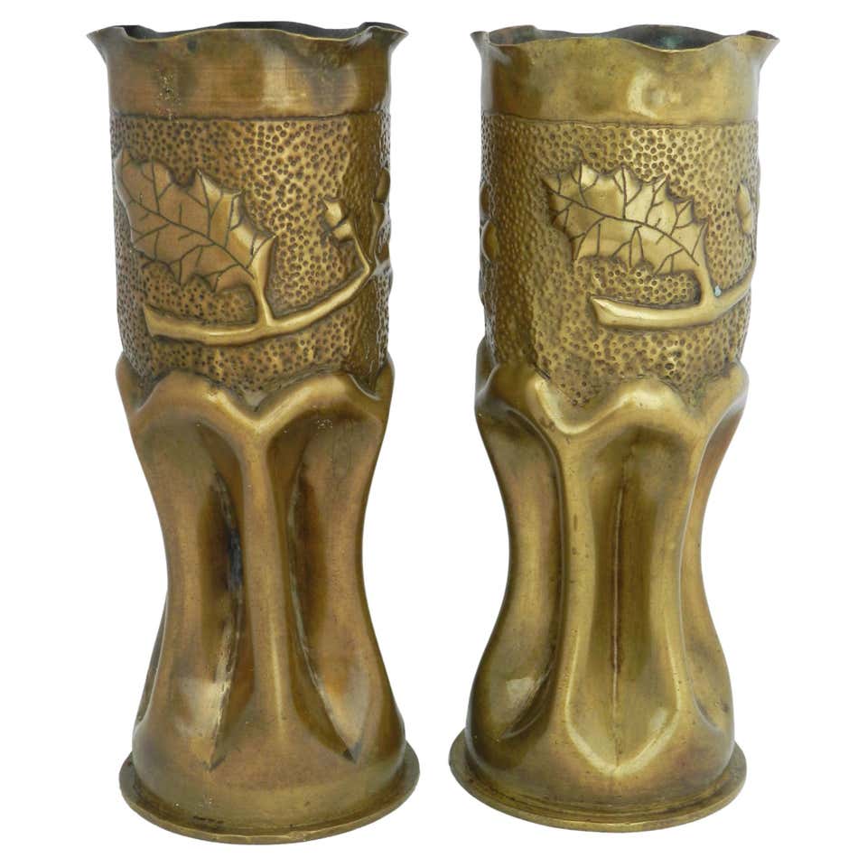 World War II French Trench Artillery Brass Shell Casing, Bulge Battle ...