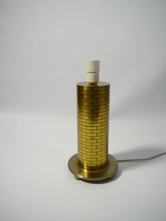World War Two Trench Art, Brass Shell Case Table Lamp, USA, 1940s