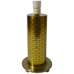 Retro World War Two Trench Art, Brass Shell Case Table Lamp, USA, 1940s