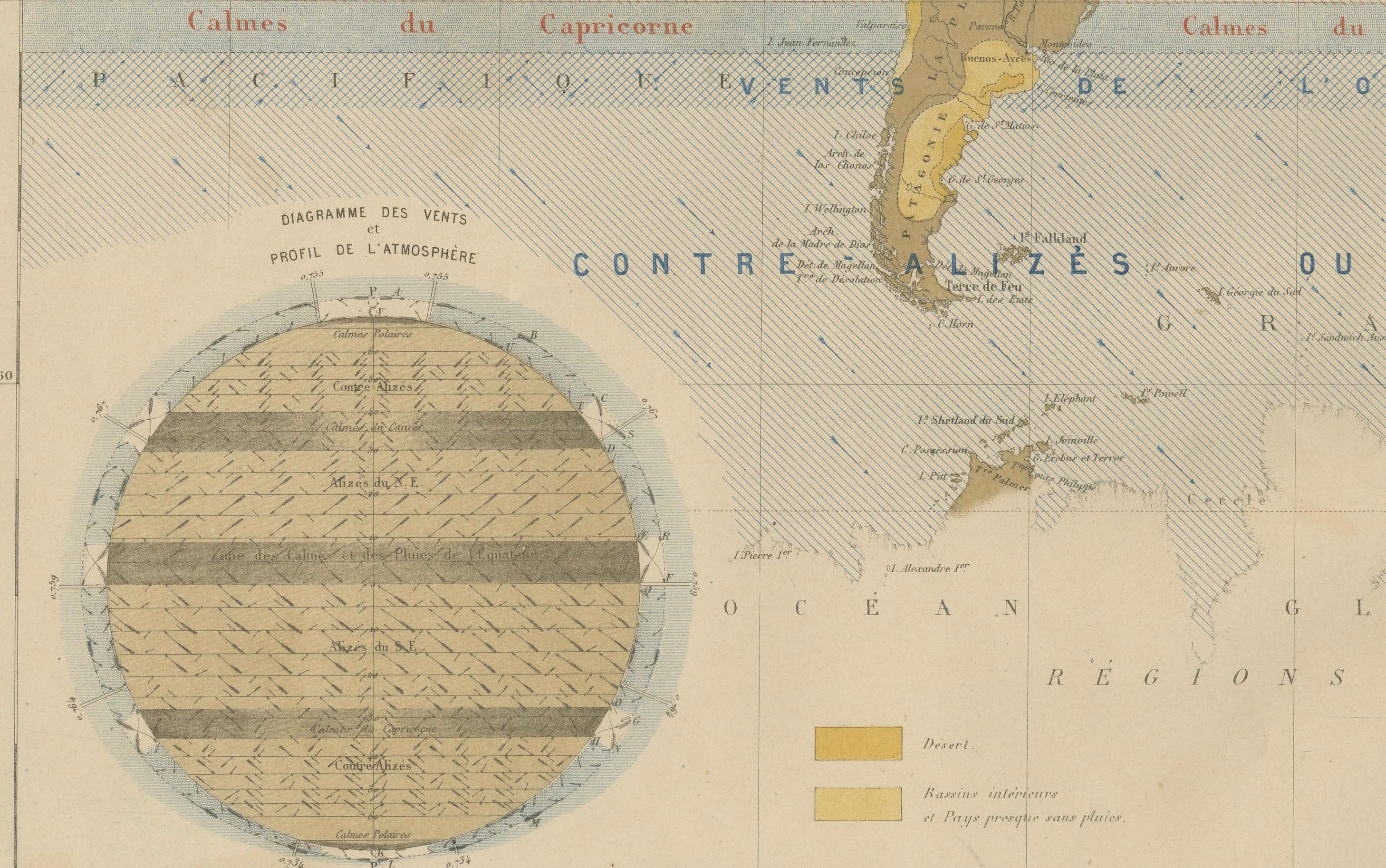 Mapa mundial de las corrientes de viento - 