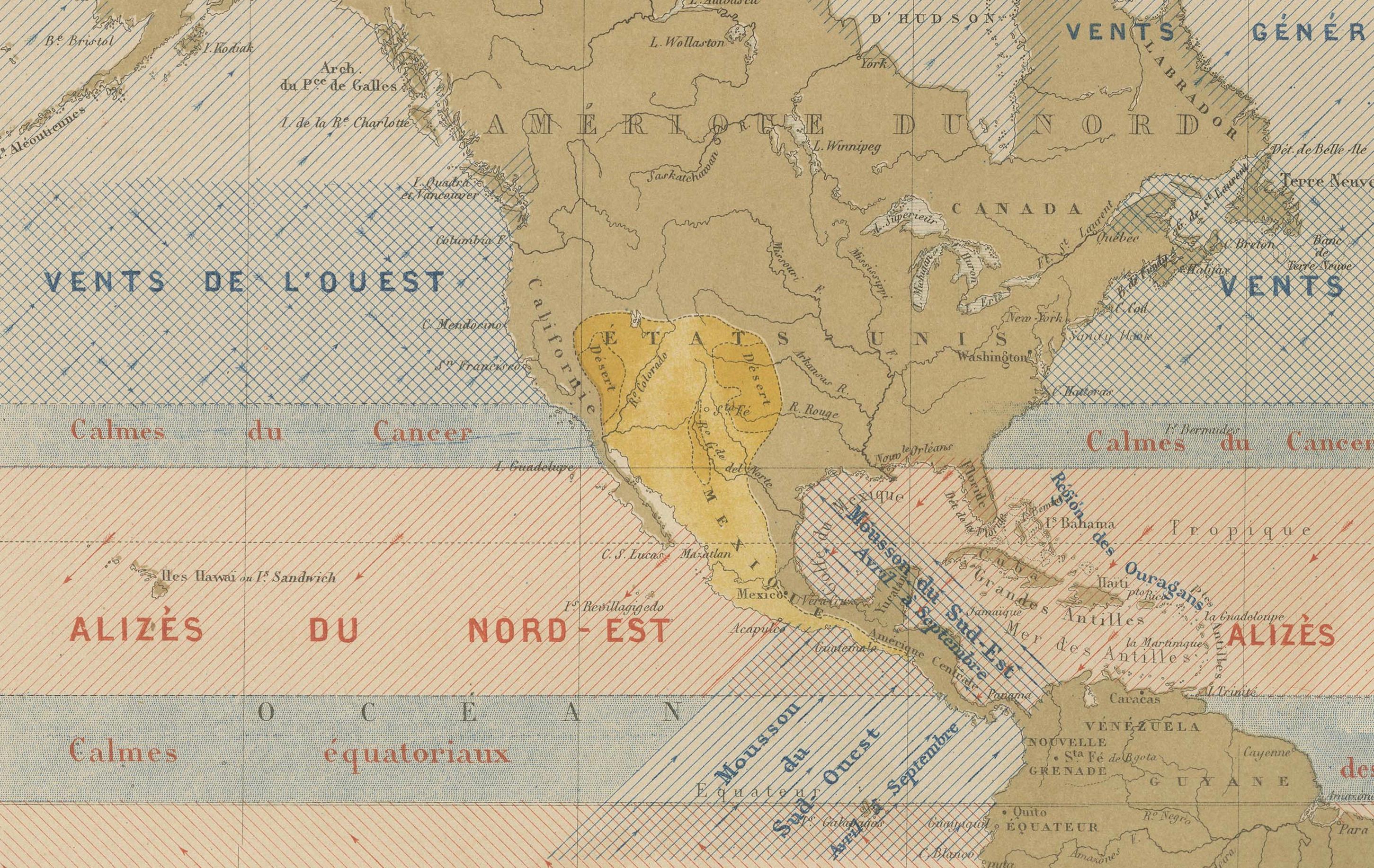 Mapa mundial de las corrientes de viento - 