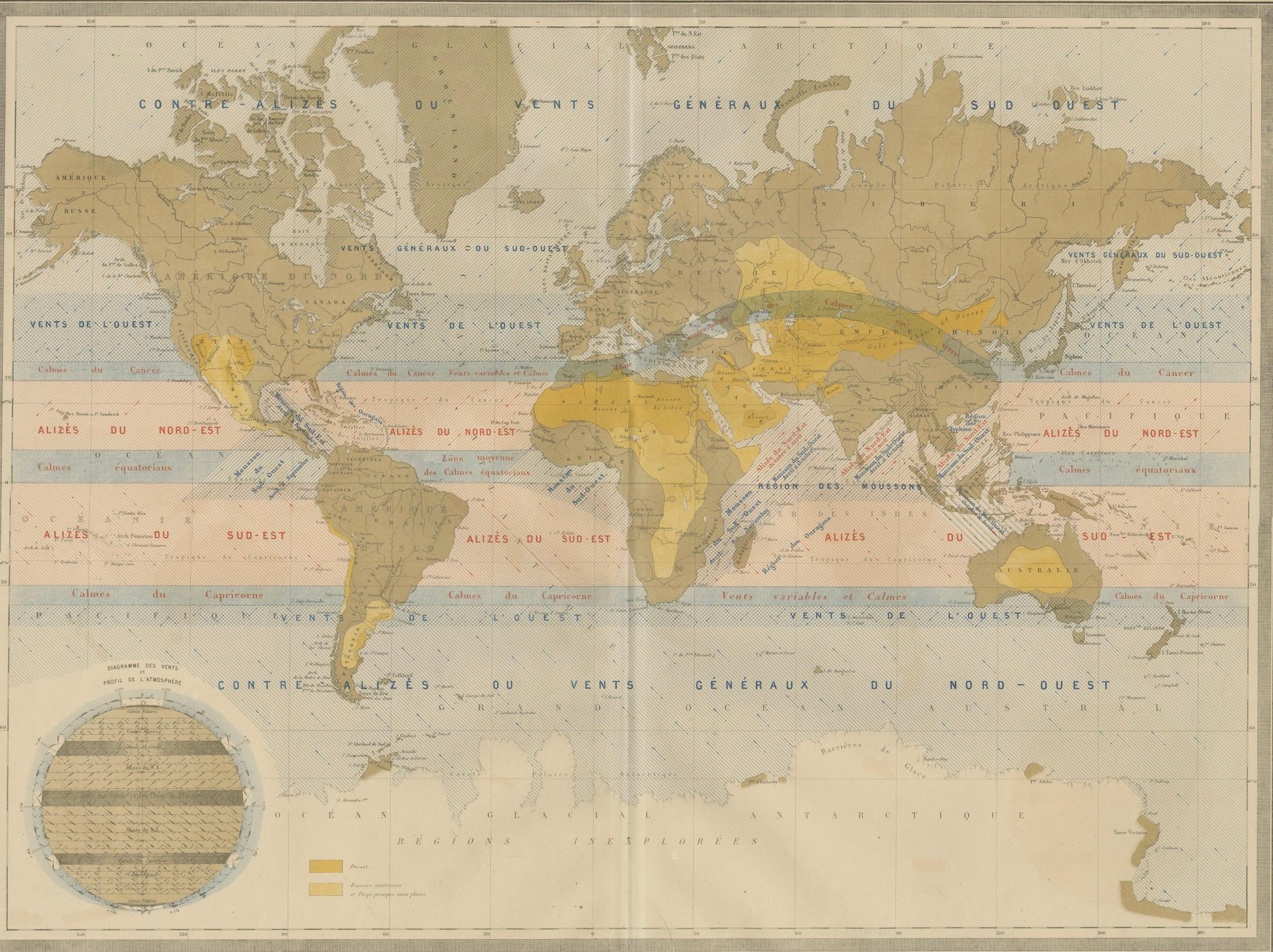 Mapa mundial de las corrientes de viento - 