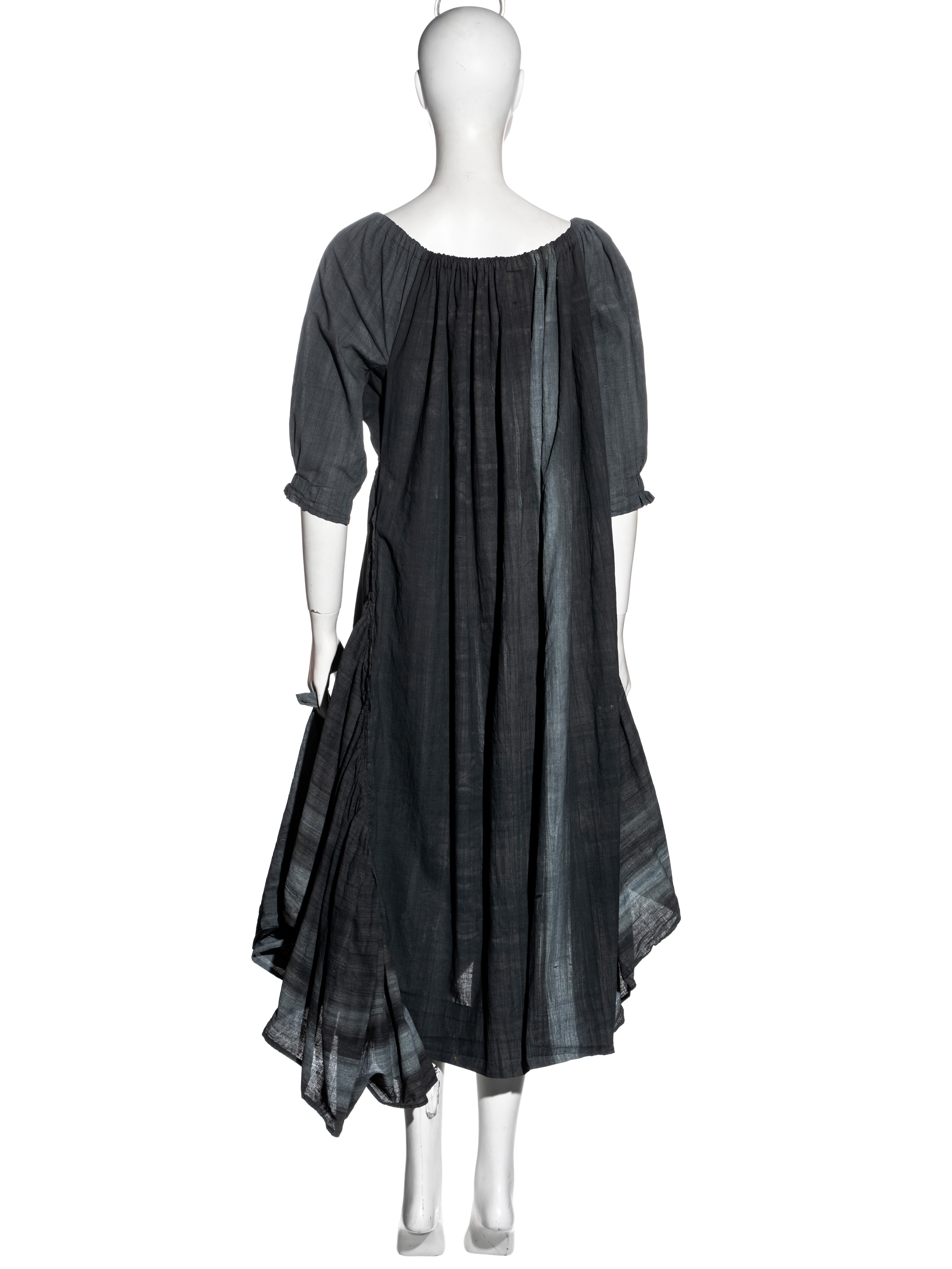 Worlds End by Vivienne Westwood and Malcolm McLaren grey smock dress, ss 1983 For Sale 3