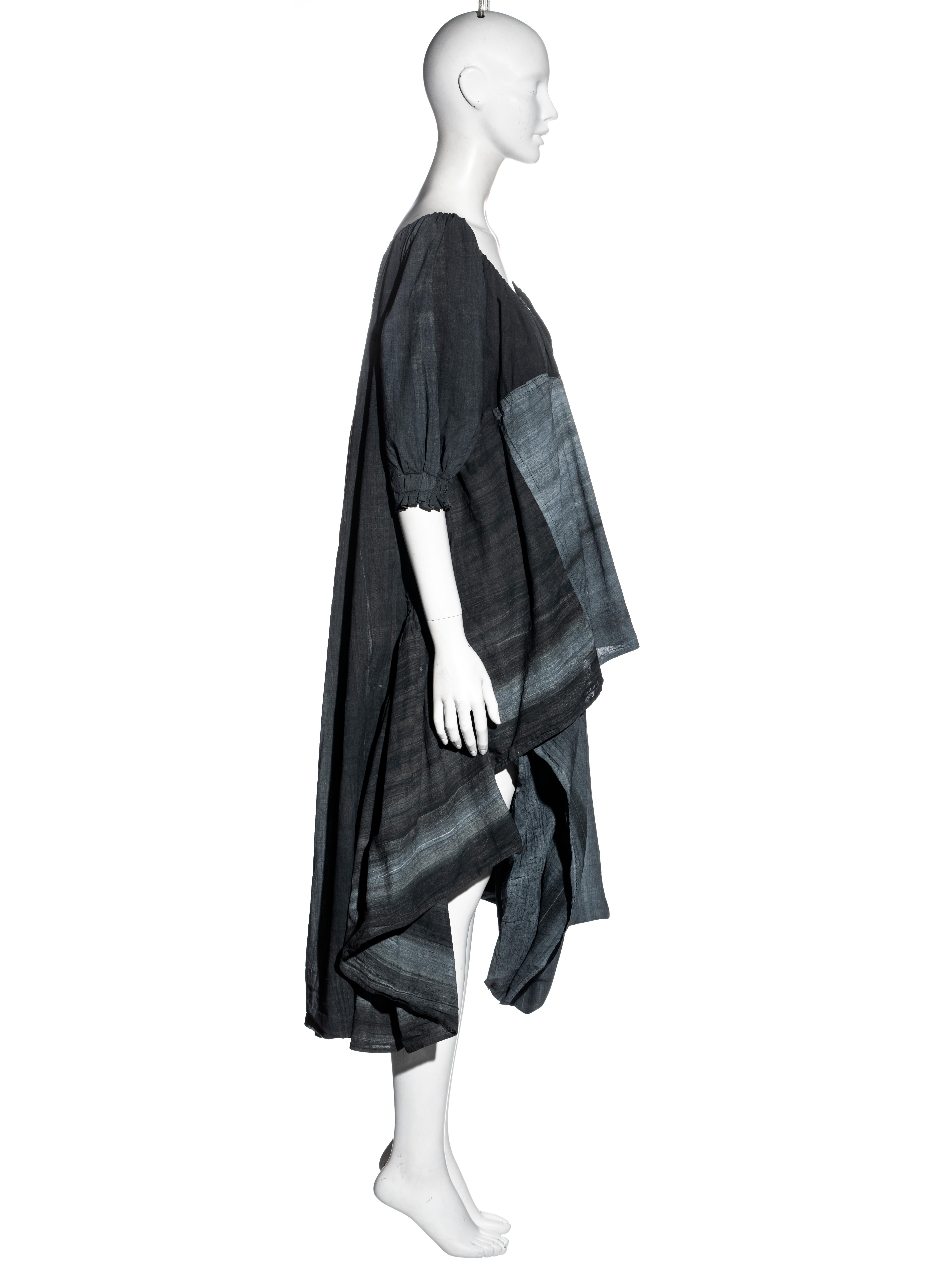 Women's Worlds End by Vivienne Westwood and Malcolm McLaren grey smock dress, ss 1983 For Sale