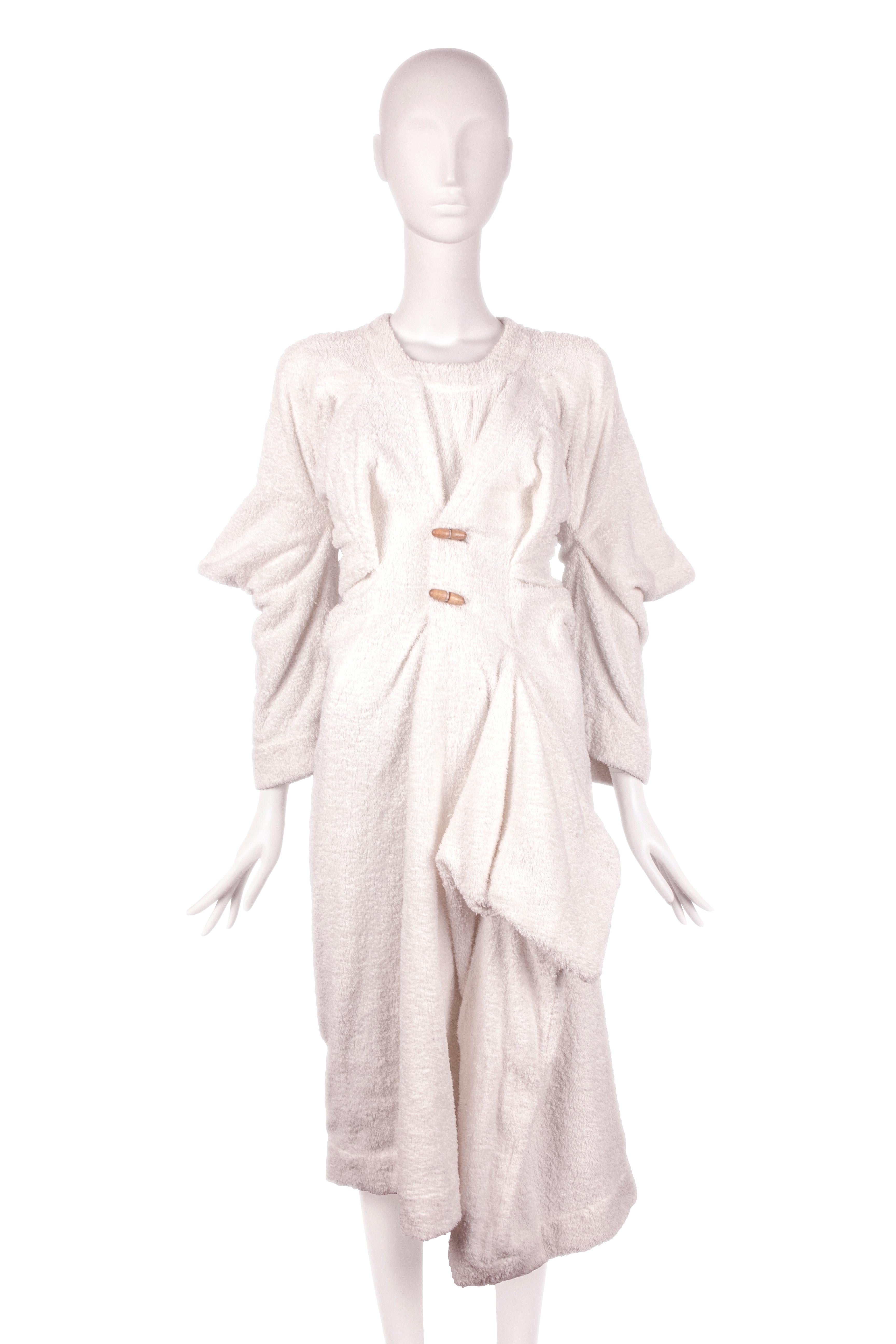 Worlds End by Vivienne Westwood cotton toweling 'Witches' dress, fw 1983 In Excellent Condition For Sale In Melbourne, AU