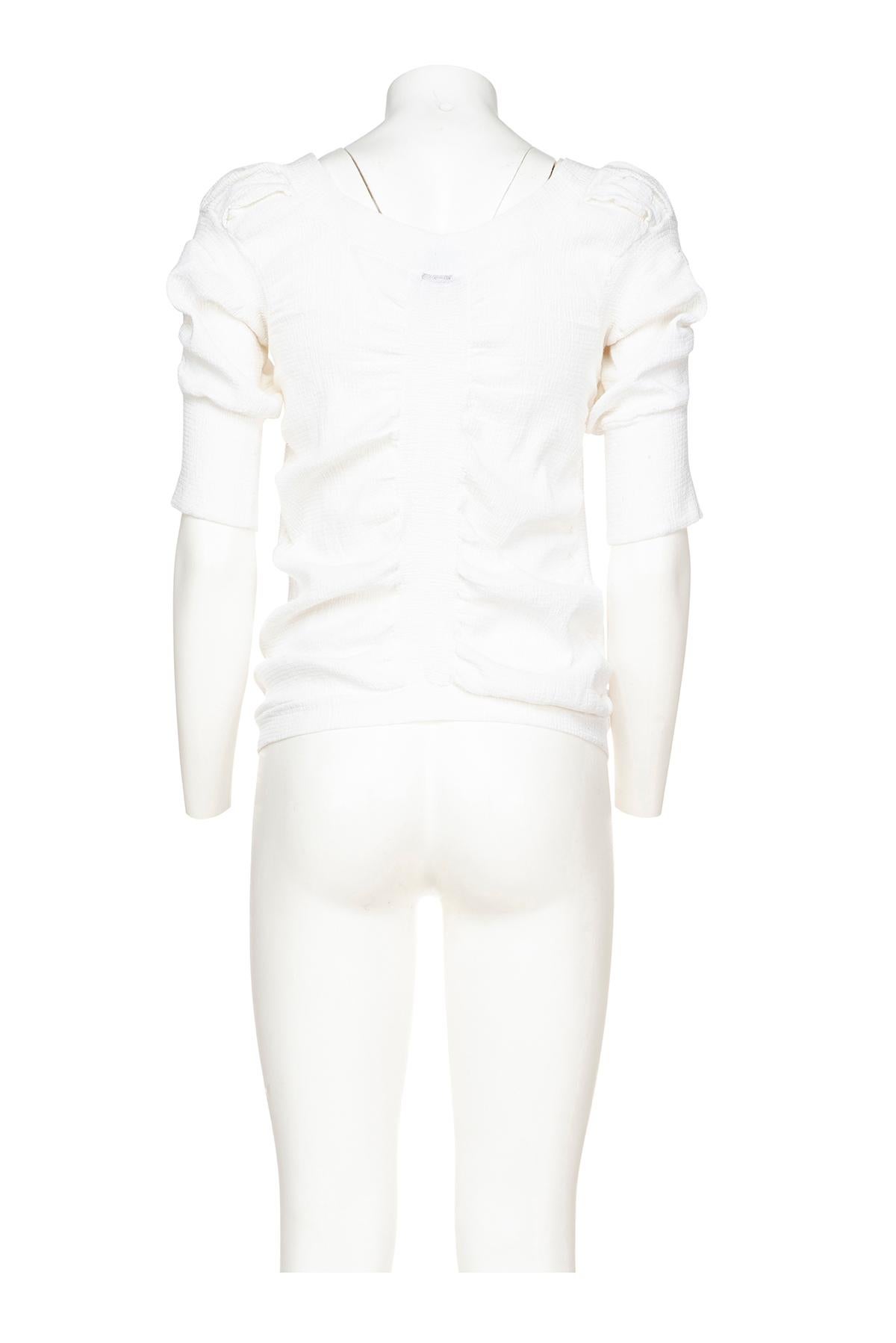 WORLDS END BY VIVIENNE WESTWOOD SS 84 Ikonisches und seltenes gekräuseltes Oberteil (White) im Angebot