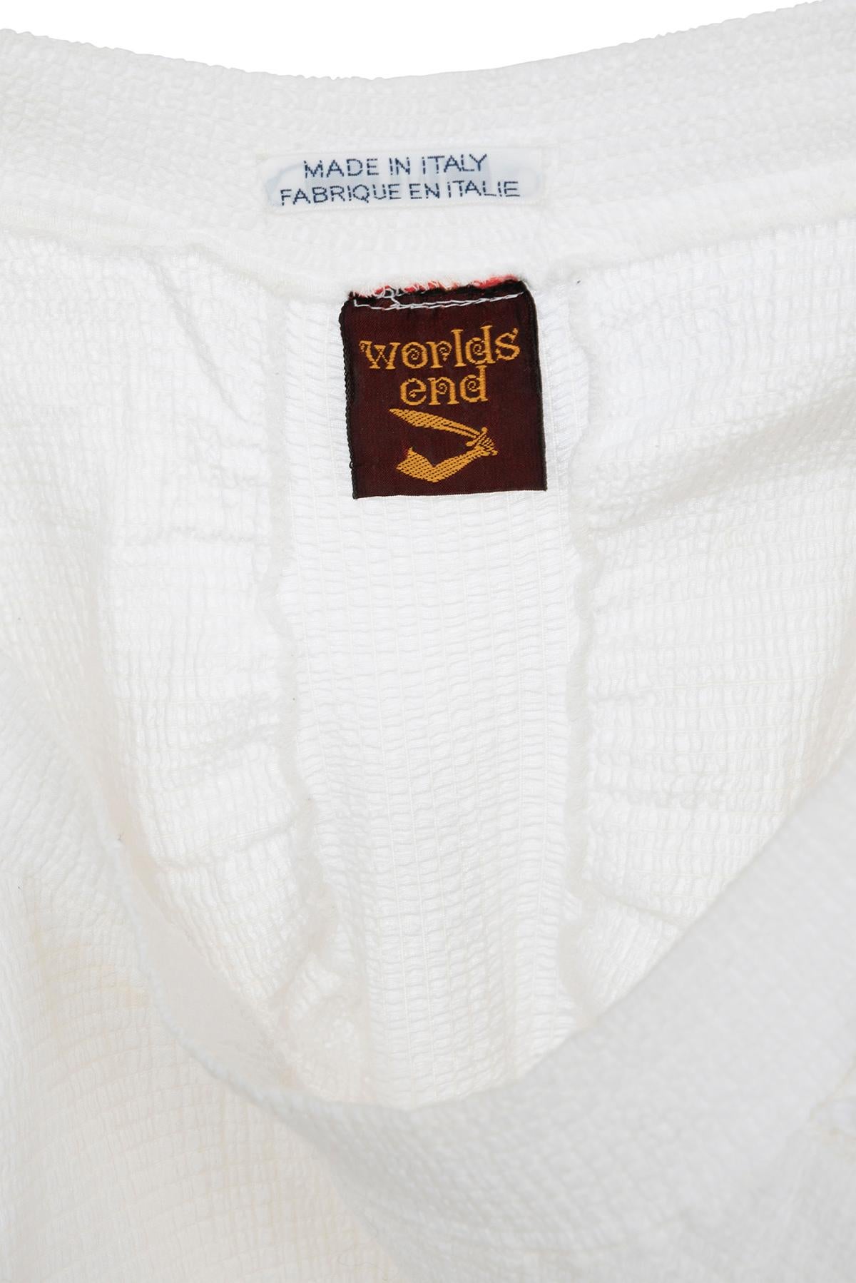 WORLDS END BY VIVIENNE WESTWOOD SS 84 Ikonisches und seltenes gekräuseltes Oberteil im Zustand „Gut“ im Angebot in Milano, MILANO