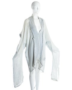 Worlds End dove grey cotton gauze oversized 'Punkature' jacket, ss 1983