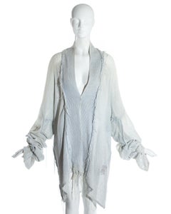 Worlds End dove grey cotton gauze oversized 'Punkature' jacket, ss 1983