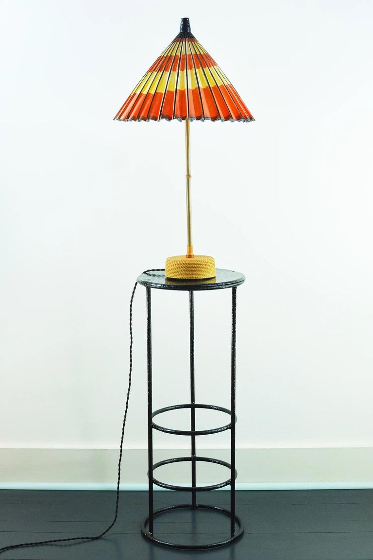 'World's Fair' Bamboo Lamp with Upcycled Parasol Shade by Christopher ...