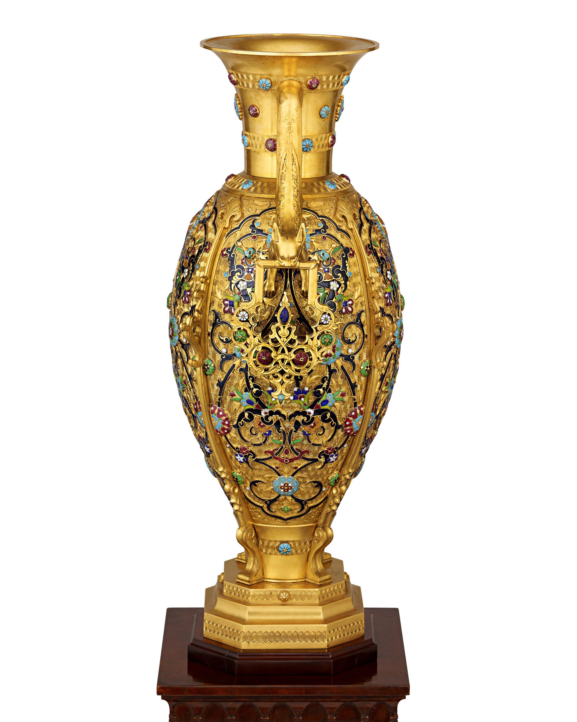 Japonisme World's Fair Bronze Vase By Barbedienne