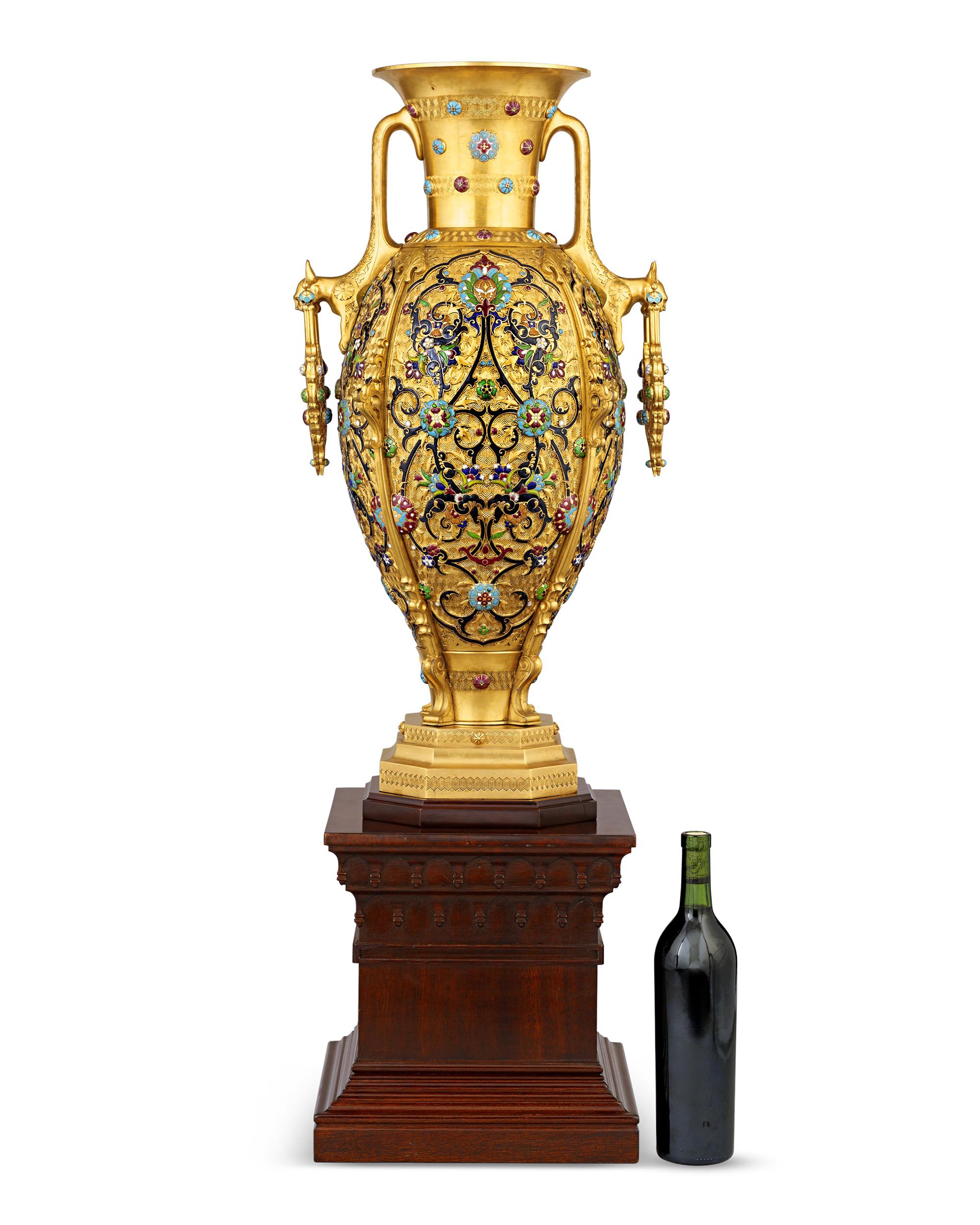 19th Century World's Fair Bronze Vase By Barbedienne