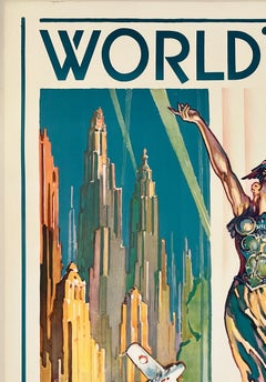 WORLD'S FAIR CHICAGO A CENTURY OF PROGRESS Rare Original Vintage Antique Poster