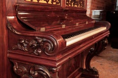 World's Oldest Surviving, Steinway Upright Piano in Rosewood Reverse Scroll Legs