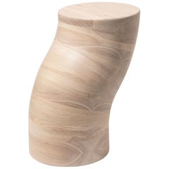 Worm Side Table, Contemporary Sculptural Solid Wood End Table