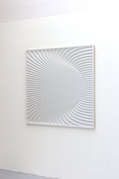 Wormhole Nr. 02.2 Wall Panel in Grey Painted Pressed Wood by Arno Hoogland