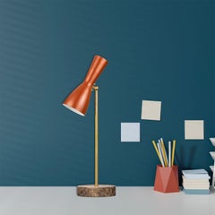 Wormhole Orange Brass Table Lamp