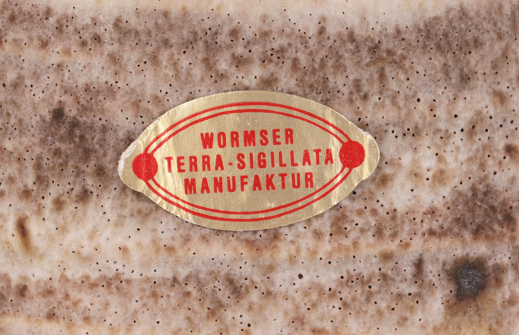 Wormser Terra-Sigillata Manufaktur, Mid-Century, deutsche Kunstkeramik-Krug im Angebot 6