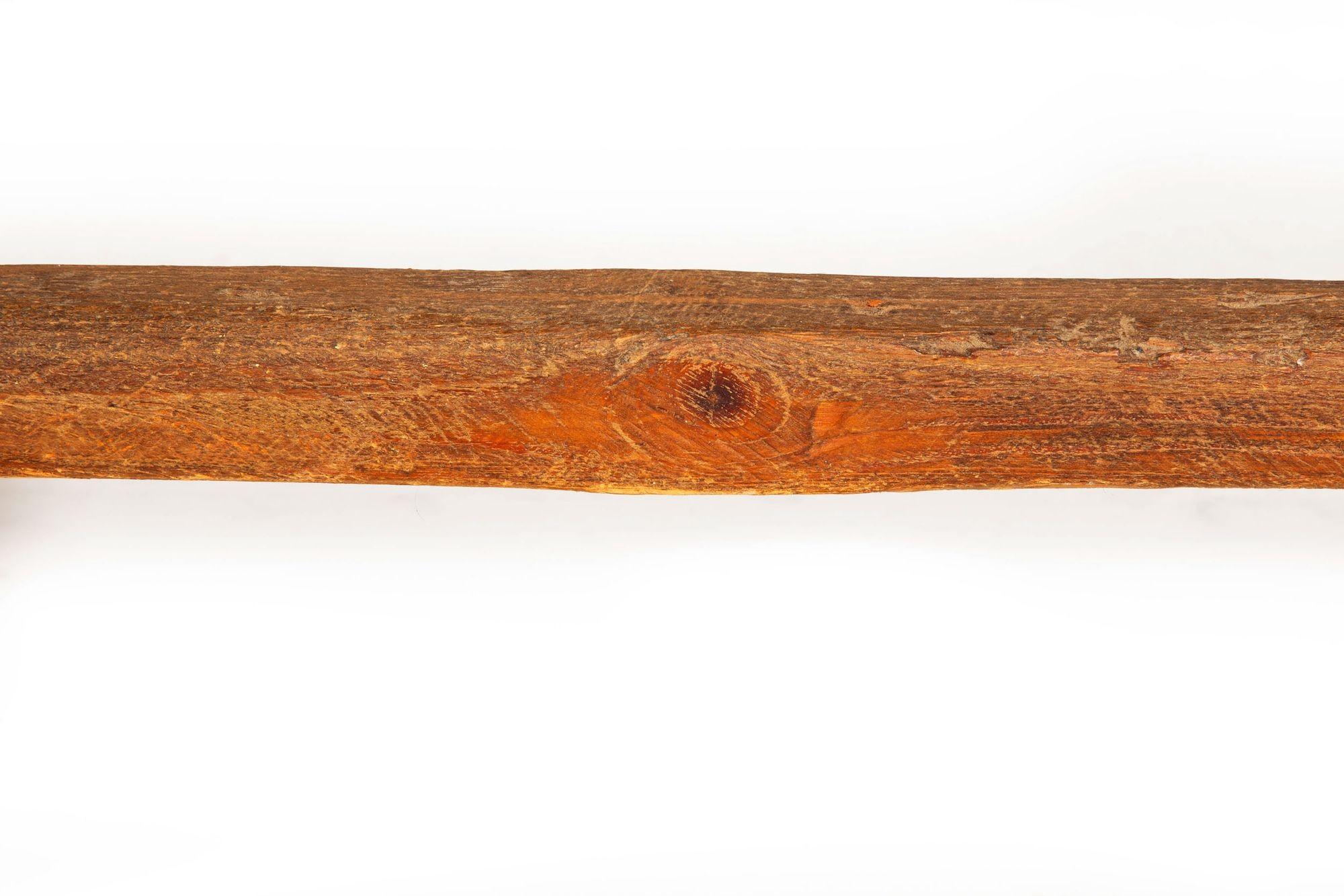 Worn and Patinated English Antique Pine Tavern Table Desk For Sale 12