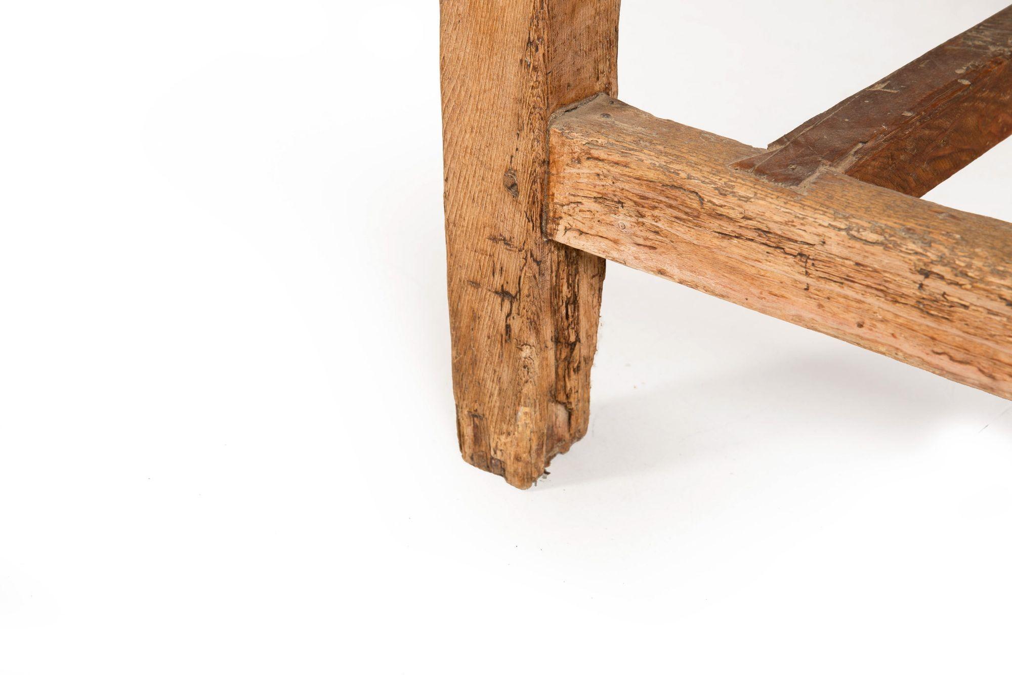 Worn and Patinated English Antique Pine Tavern Table Desk For Sale 15