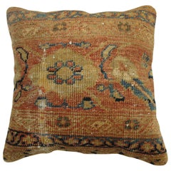 Worn Antique Persian Sultanabad Pillow