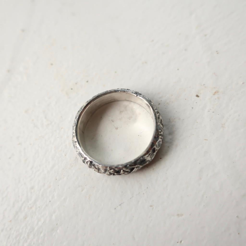 For Sale:  Worn Band Ring in Sterling Silver 4