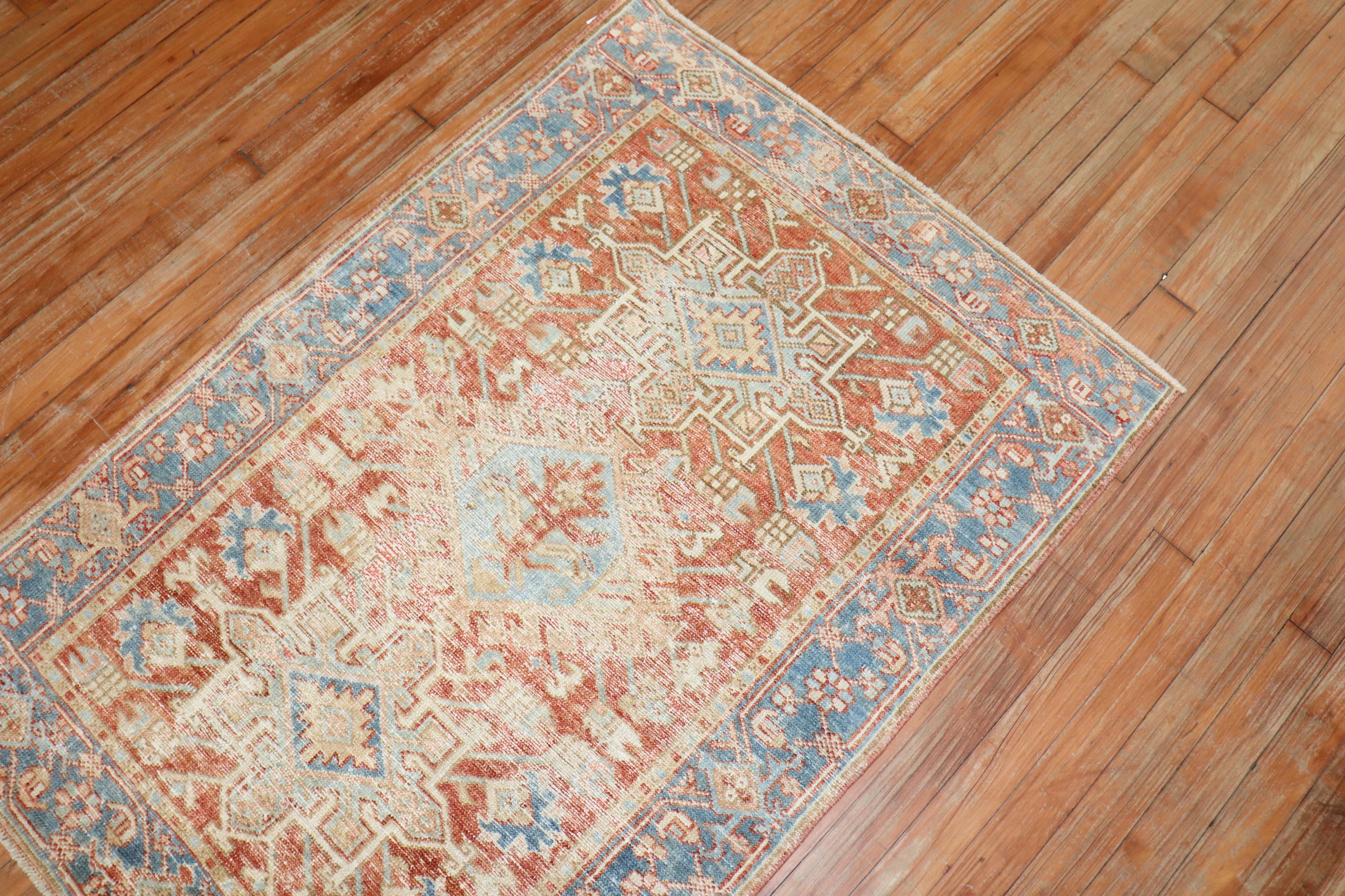 Heriz Serapi Worn Heriz Rug For Sale