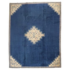 Zabihi Collection Oversize Blue Antique Chinese Rug