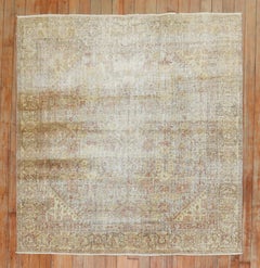 Worn Square Antique Indian Rug