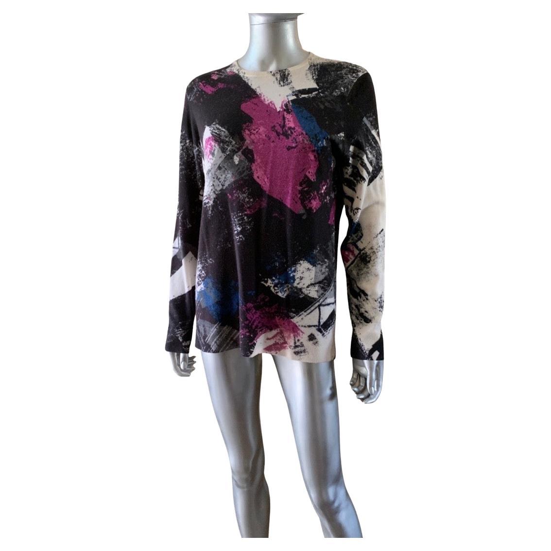 Worth New York Modern Art Abstract Pullover Sweater Size L