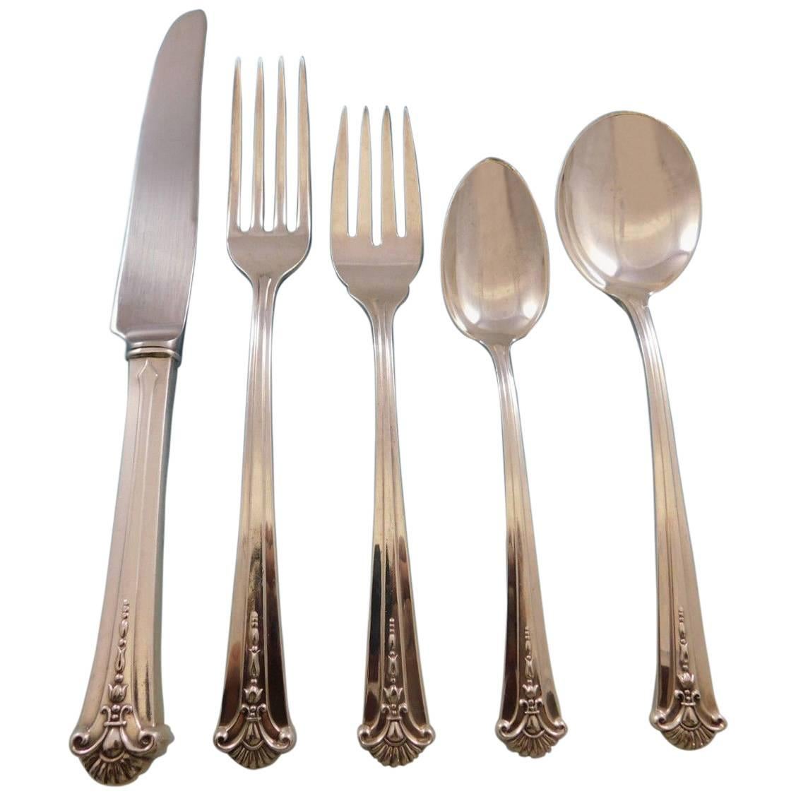 Worthington Severn by Kirk Stieff Sterling Silver Flatware Set 12 Service 64 Pcs