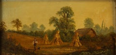 Worthington Whittredge ( Amerikaner, 1820 - 1910 ) Landschaft Öl auf Leinwand